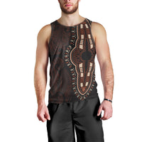 Africa Dashiki Men Tank Top African Tribal Art Mixed Polynesian Tattoo Red Color Unique LT9 - Polynesian Pride
