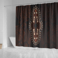 Africa Dashiki Shower Curtain African Tribal Art Mixed Polynesian Tattoo Red Color Unique LT9 - Polynesian Pride