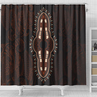 Africa Dashiki Shower Curtain African Tribal Art Mixed Polynesian Tattoo Red Color Unique LT9 - Polynesian Pride