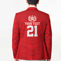 Custom Mate Ma'a Tonga Heritage Blazer Pacific Tribal Rugby Red Edition LT9 - Polynesian Pride