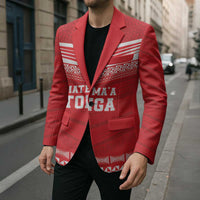 Custom Mate Ma'a Tonga Heritage Blazer Pacific Tribal Rugby Red Edition LT9 - Polynesian Pride