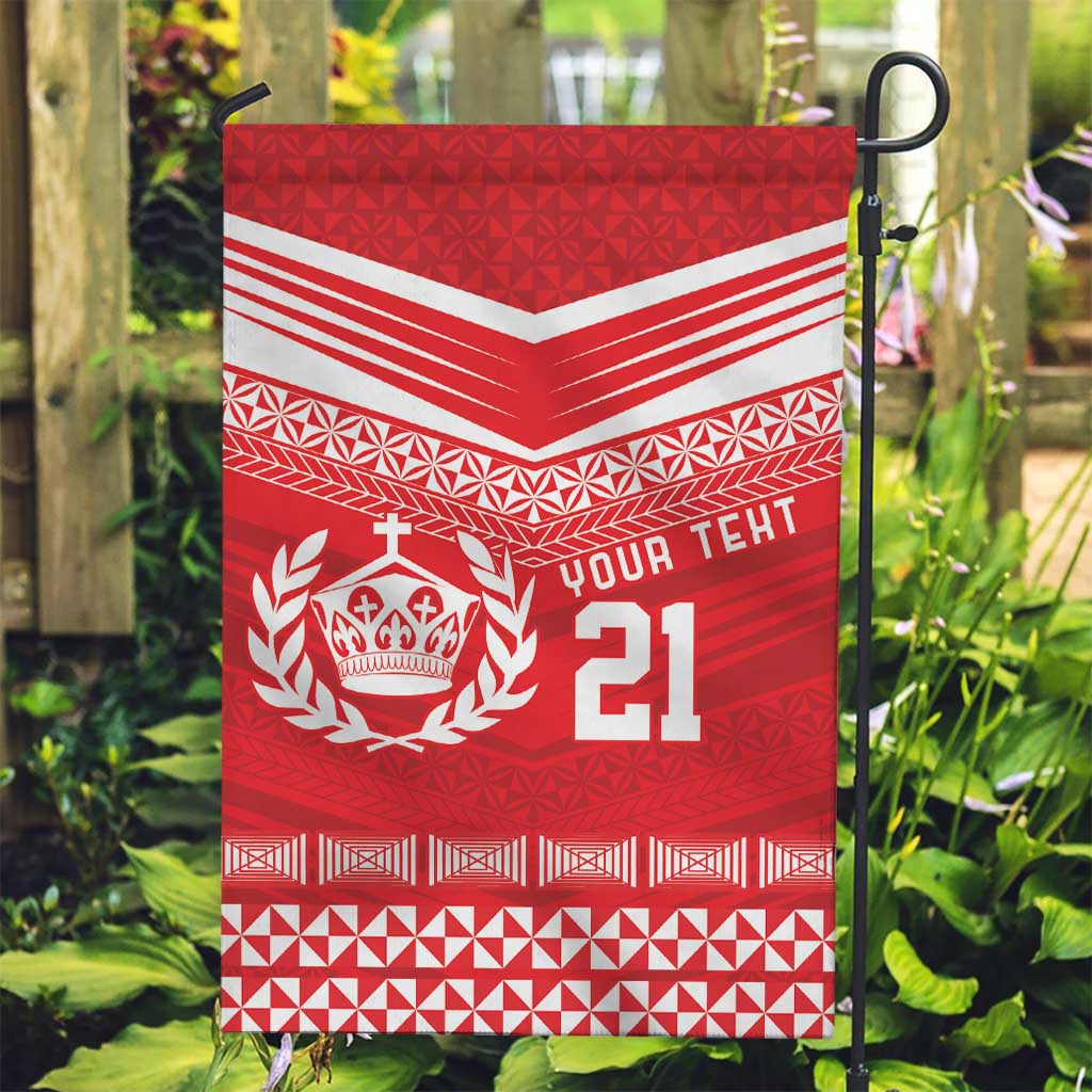 Custom Mate Ma'a Tonga Heritage Garden Flag Pacific Tribal Rugby Red Edition LT9 Garden Flag Red - Polynesian Pride
