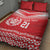 Custom Mate Ma'a Tonga Heritage Quilt Bed Set Pacific Tribal Rugby Red Edition - Polynesian Pride