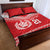 Custom Mate Ma'a Tonga Heritage Quilt Bed Set Pacific Tribal Rugby Red Edition - Polynesian Pride