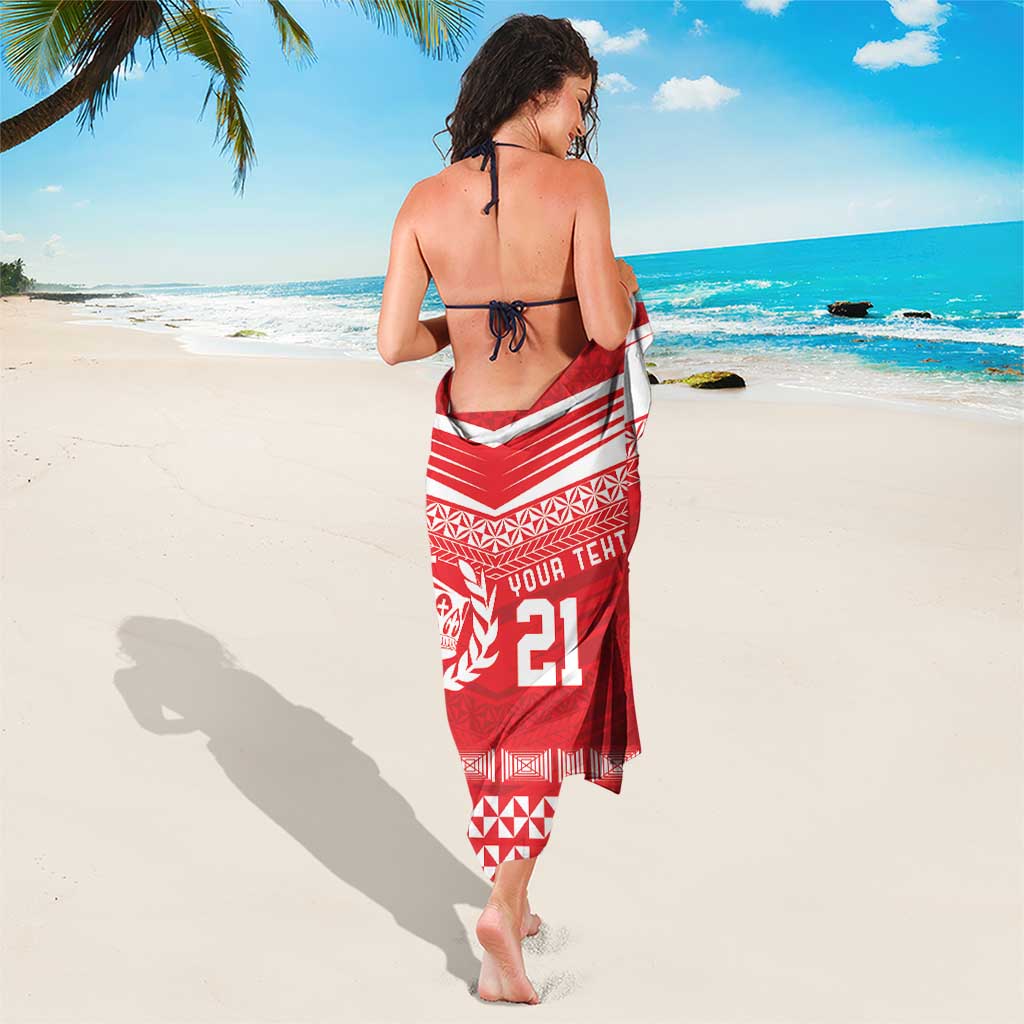 Custom Mate Ma'a Tonga Heritage Sarong Pacific Tribal Rugby Red Edition LT9 - Polynesian Pride