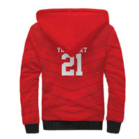 Custom Mate Ma'a Tonga Heritage Sherpa Hoodie Pacific Tribal Rugby Red Edition LT9 - Polynesian Pride
