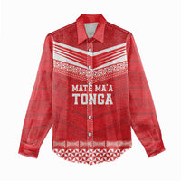 Custom Mate Ma'a Tonga Heritage Women Casual Shirt Pacific Tribal Rugby Red Edition LT9 - Polynesian Pride