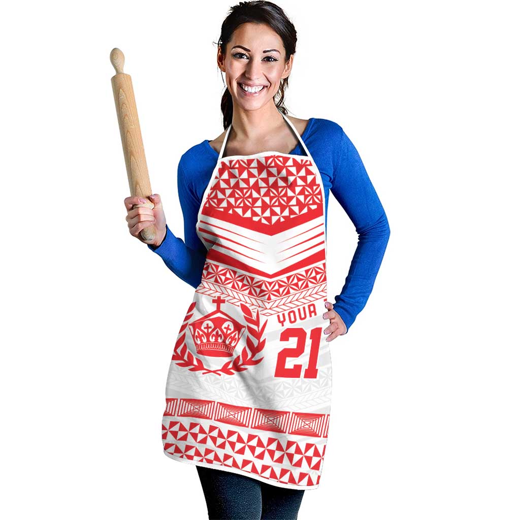 Custom Mate Ma'a Tonga Heritage Apron Pacific Tribal Rugby White Edition - Polynesian Pride