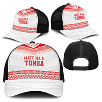 Mate Ma'a Tonga Heritage Baseball Net Cap Pacific Tribal Rugby White Edition - Polynesian Pride