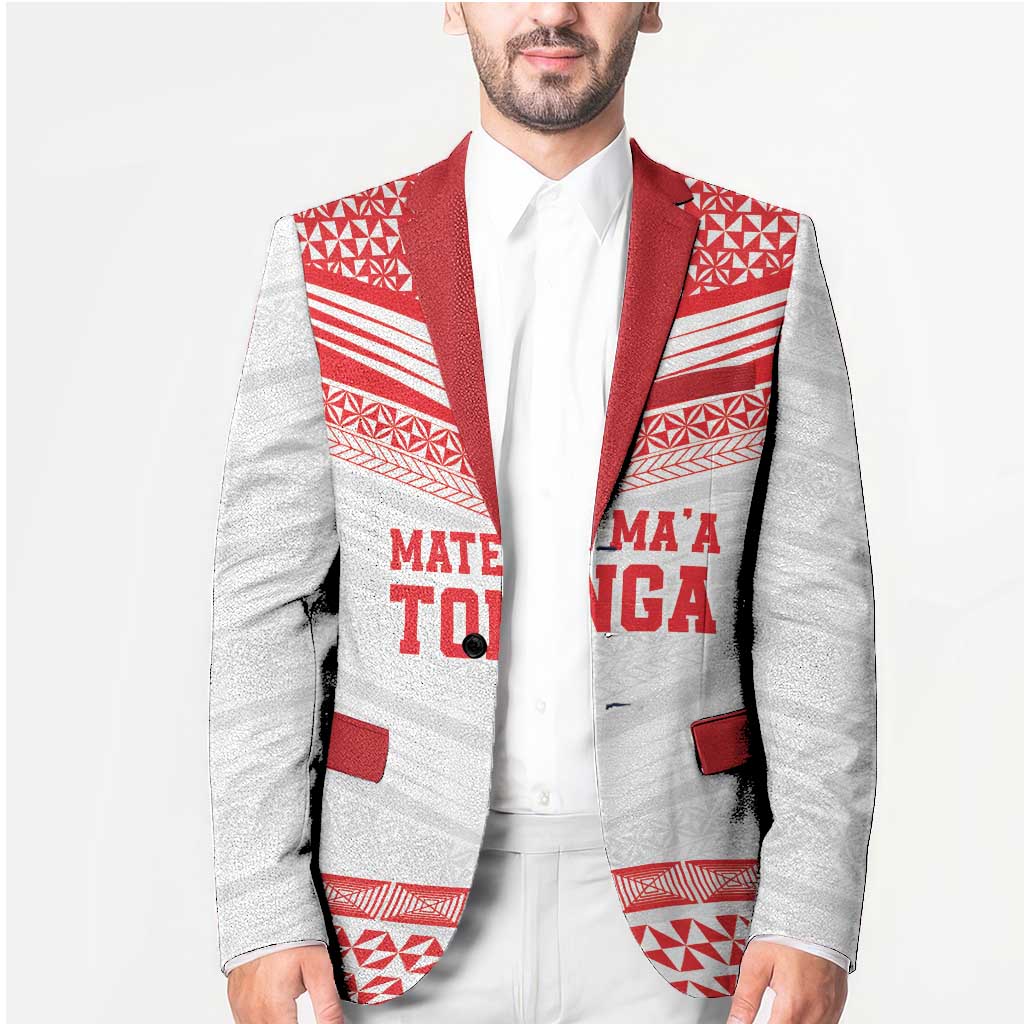 Custom Mate Ma'a Tonga Heritage Blazer Pacific Tribal Rugby White Edition LT9 - Polynesian Pride