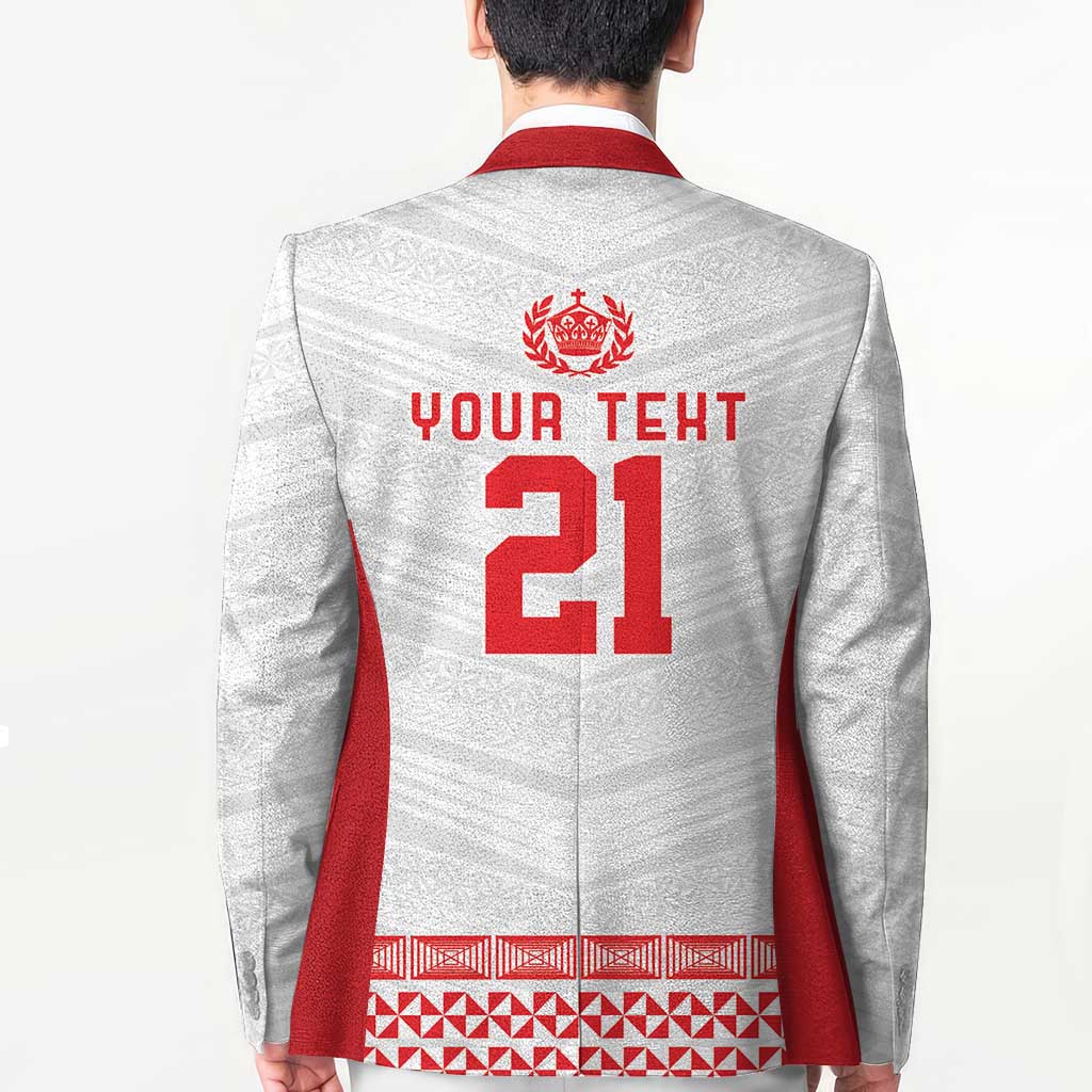 Custom Mate Ma'a Tonga Heritage Blazer Pacific Tribal Rugby White Edition LT9 - Polynesian Pride