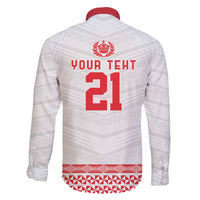 Custom Mate Ma'a Tonga Heritage Family Matching Mermaid Dress and Hawaiian Shirt Pacific Tribal Rugby White Edition - Polynesian Pride