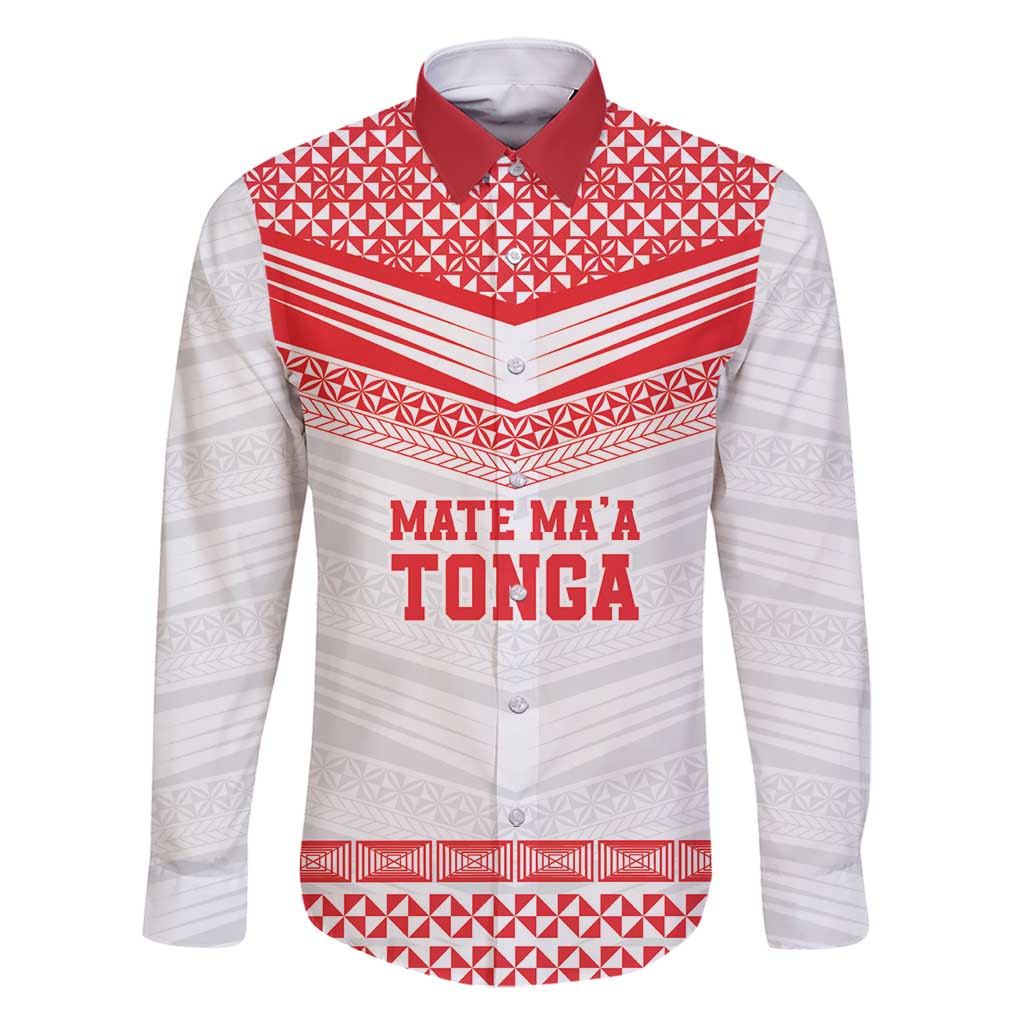 Custom Mate Ma'a Tonga Heritage Family Matching Tank Maxi Dress and Hawaiian Shirt Pacific Tribal Rugby White Edition - Polynesian Pride