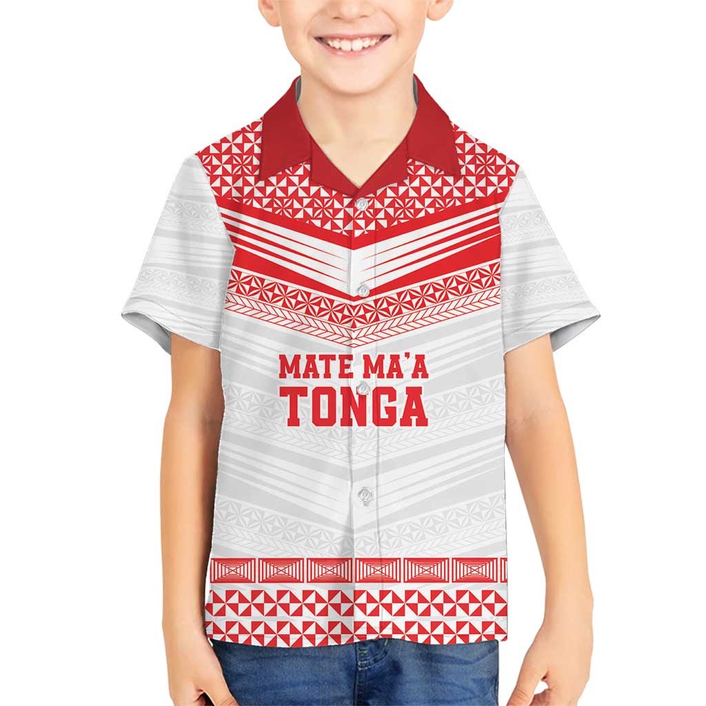 Custom Mate Ma'a Tonga Heritage Family Matching Tank Maxi Dress and Hawaiian Shirt Pacific Tribal Rugby White Edition - Polynesian Pride
