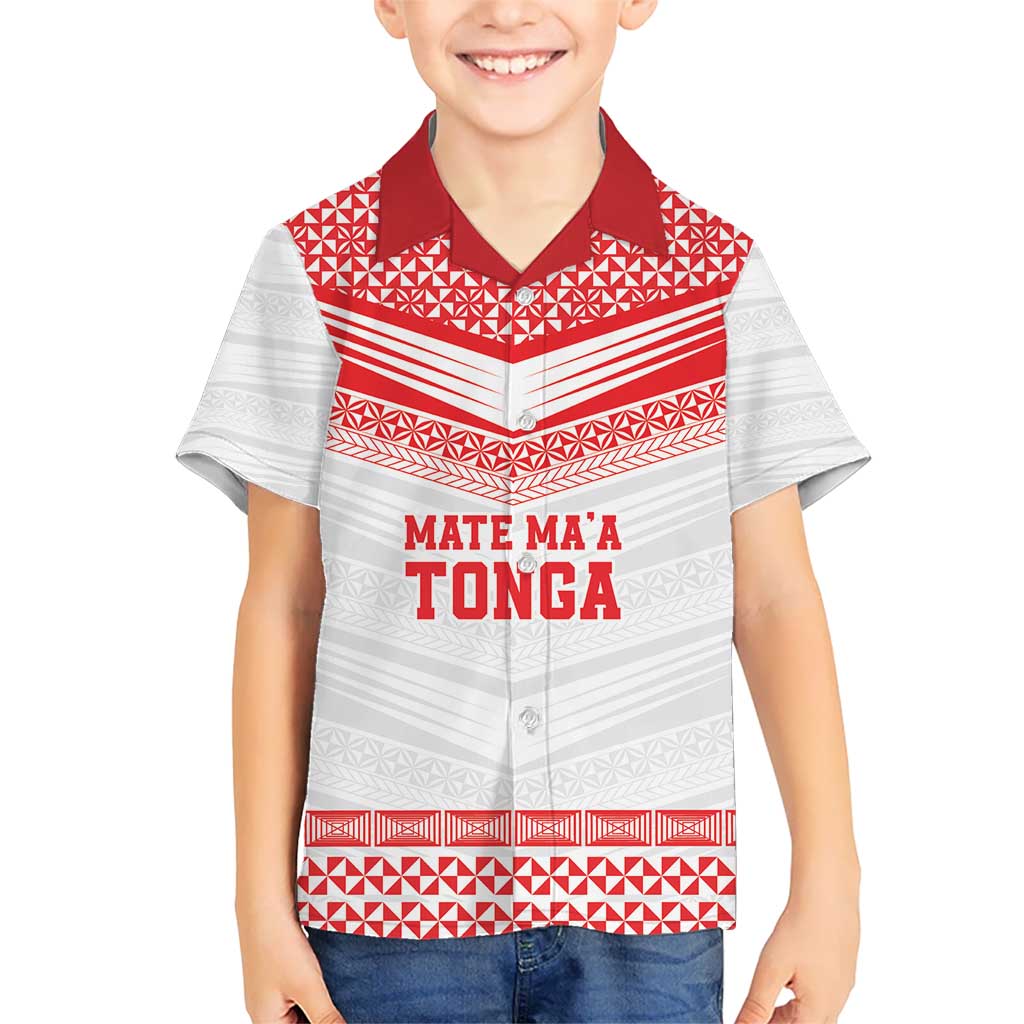 Custom Mate Ma'a Tonga Heritage Hawaiian Shirt Pacific Tribal Rugby White Edition - Polynesian Pride