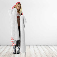 Custom Mate Ma'a Tonga Heritage Hooded Blanket Pacific Tribal Rugby White Edition LT9 - Polynesian Pride