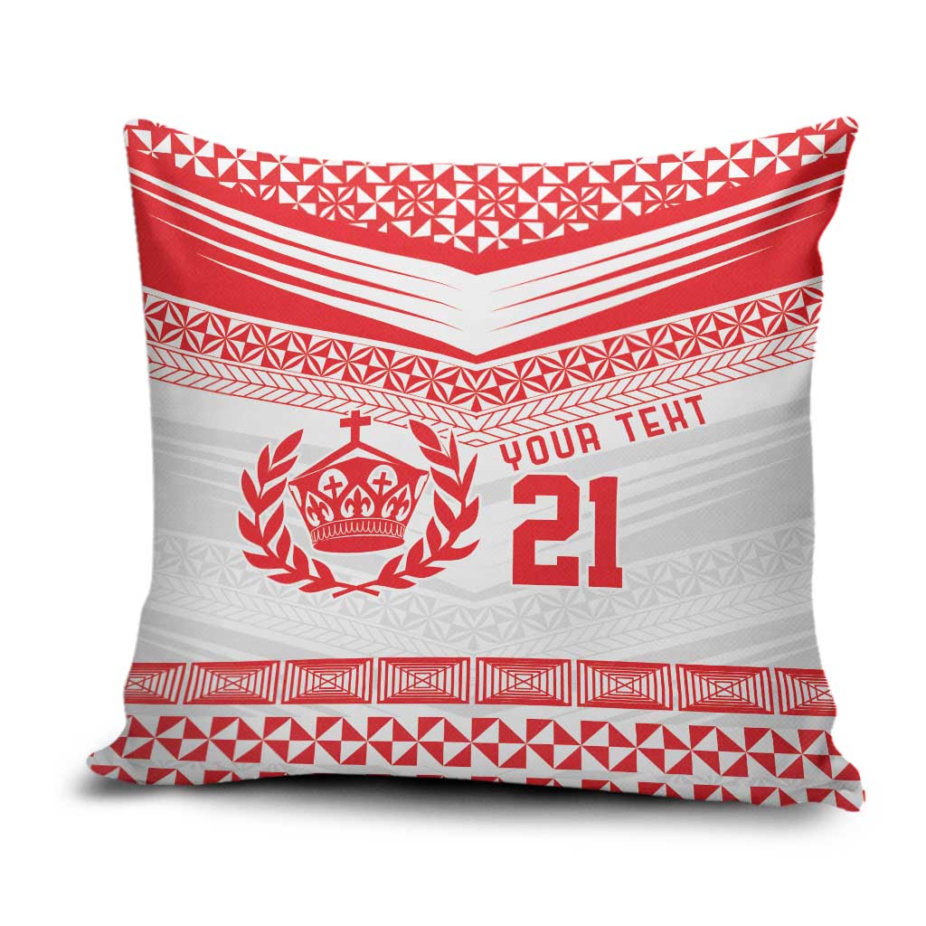 Custom Mate Ma'a Tonga Heritage Pillow Cover Pacific Tribal Rugby White Edition LT9 White - Polynesian Pride