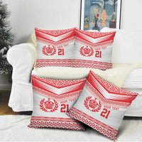 Custom Mate Ma'a Tonga Heritage Pillow Cover Pacific Tribal Rugby White Edition LT9 - Polynesian Pride