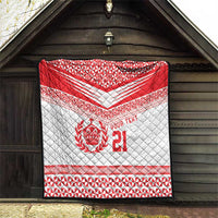 Custom Mate Ma'a Tonga Heritage Quilt Pacific Tribal Rugby White Edition - Polynesian Pride
