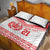 Custom Mate Ma'a Tonga Heritage Quilt Bed Set Pacific Tribal Rugby White Edition - Polynesian Pride