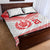Custom Mate Ma'a Tonga Heritage Quilt Bed Set Pacific Tribal Rugby White Edition - Polynesian Pride