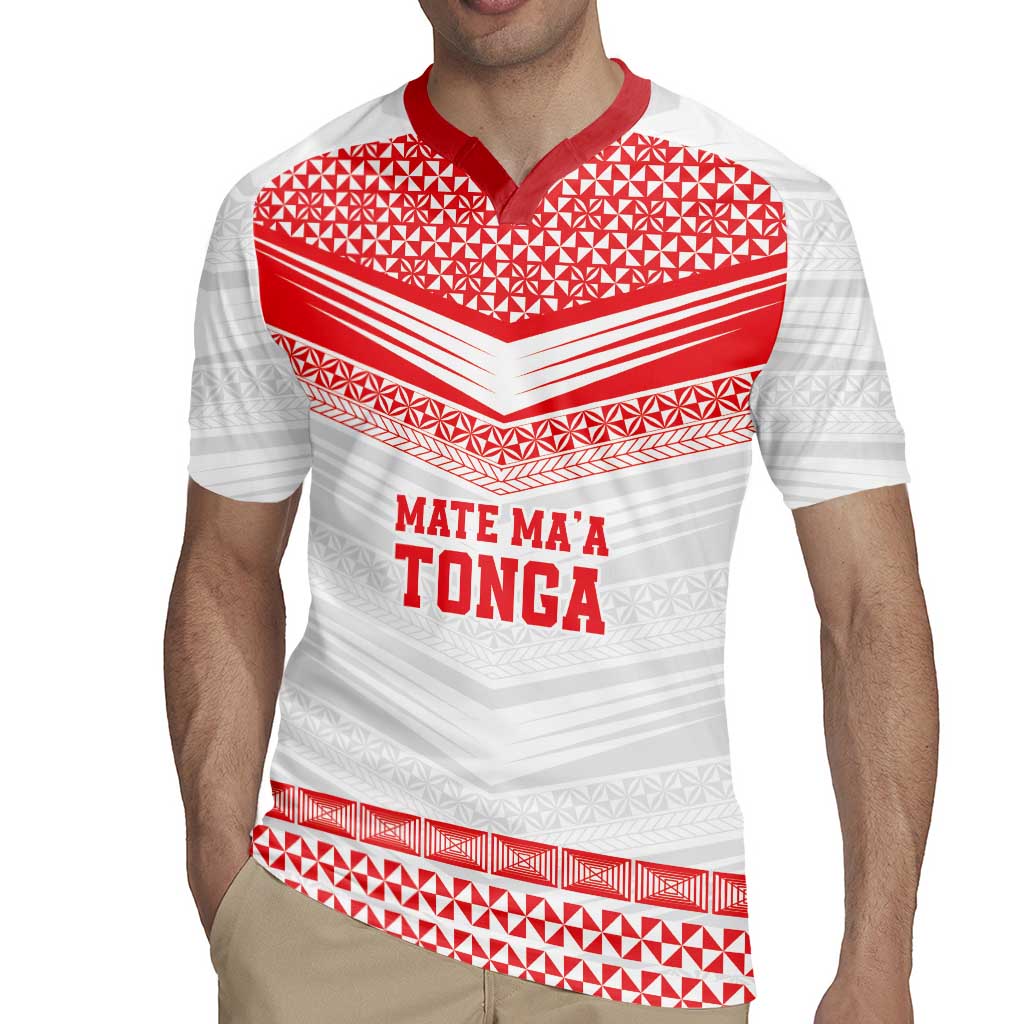 Custom Mate Ma'a Tonga Heritage Rugby Jersey Pacific Tribal Rugby White Edition - Polynesian Pride