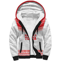 Custom Mate Ma'a Tonga Heritage Sherpa Hoodie Pacific Tribal Rugby White Edition LT9 Unisex White - Polynesian Pride