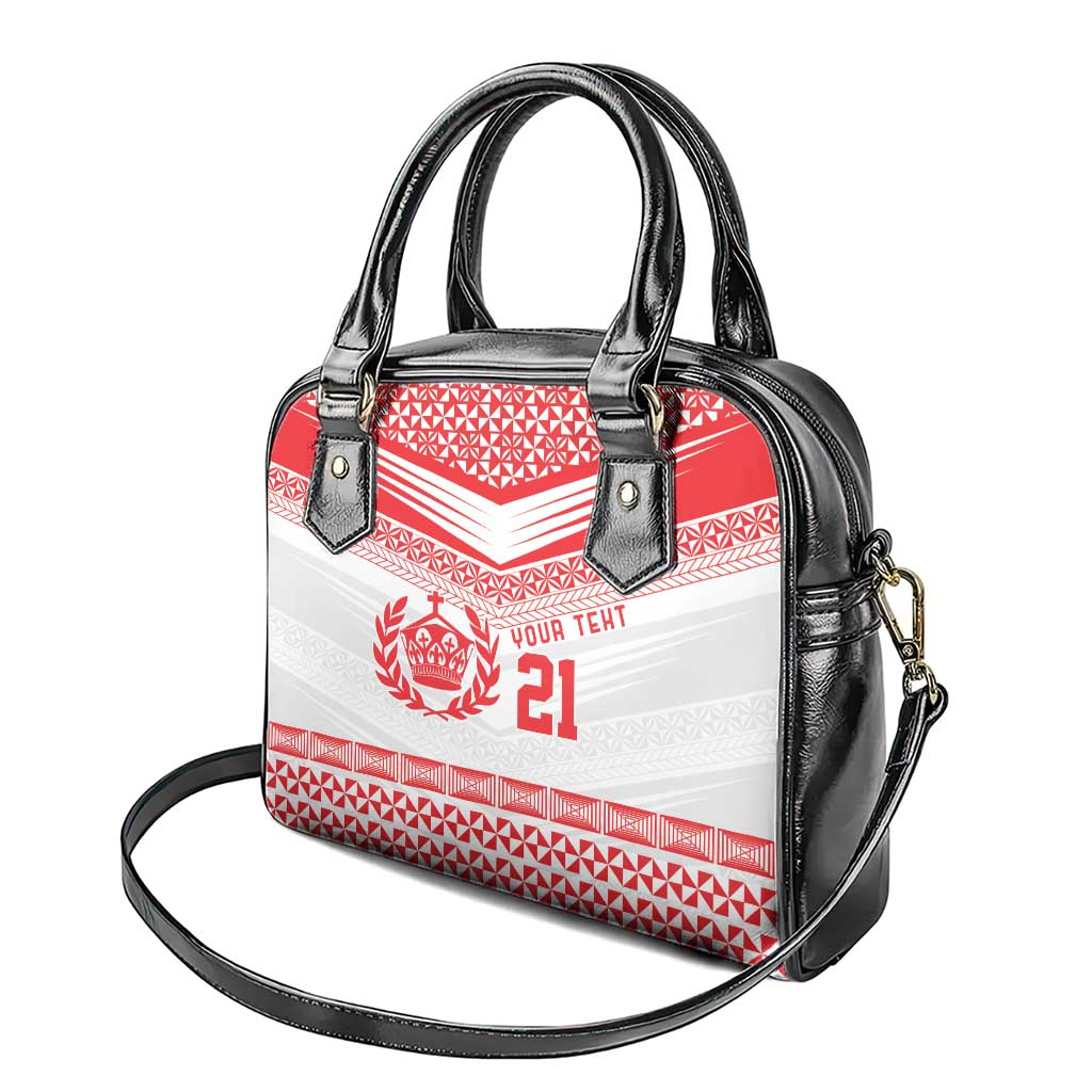 Custom Mate Ma'a Tonga Heritage Shoulder Handbag Pacific Tribal Rugby White Edition - Polynesian Pride
