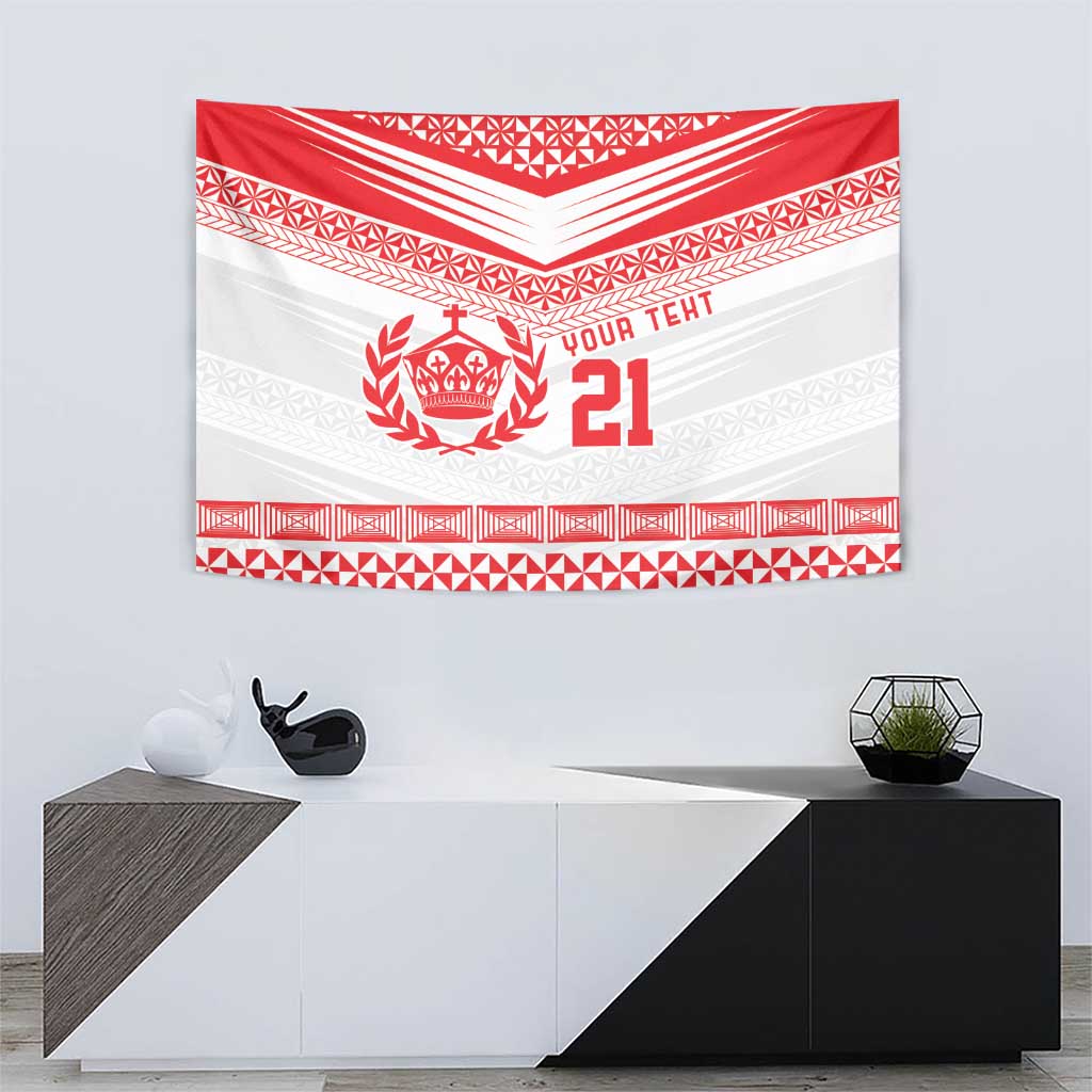 Custom Mate Ma'a Tonga Heritage Tapestry Pacific Tribal Rugby White Edition LT9 - Polynesian Pride