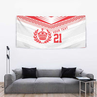 Custom Mate Ma'a Tonga Heritage Tapestry Pacific Tribal Rugby White Edition LT9 - Polynesian Pride