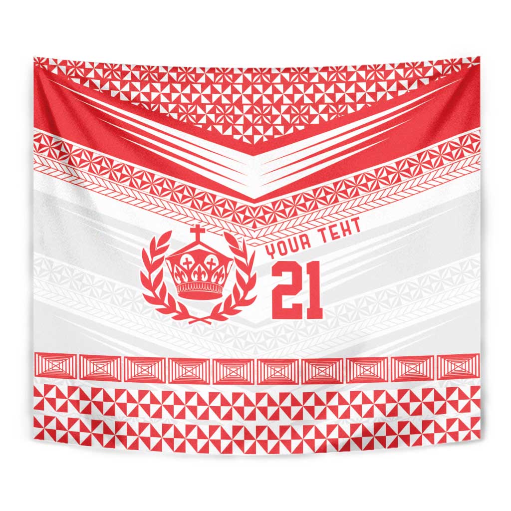 Custom Mate Ma'a Tonga Heritage Tapestry Pacific Tribal Rugby White Edition LT9 - Polynesian Pride