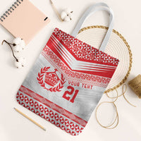 Custom Mate Ma'a Tonga Heritage Tote Bag Pacific Tribal Rugby White Edition - Polynesian Pride