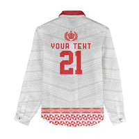 Custom Mate Ma'a Tonga Heritage Women Casual Shirt Pacific Tribal Rugby White Edition LT9 - Polynesian Pride