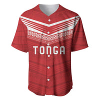 Custom Pacific Rugby Spirit Baseball Jersey Tonga Ngatu Pride Red Edition LT9 Red - Polynesian Pride