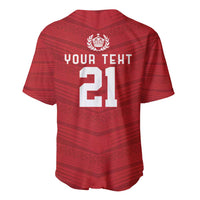 Custom Pacific Rugby Spirit Baseball Jersey Tonga Ngatu Pride Red Edition LT9 - Polynesian Pride