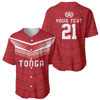 Custom Pacific Rugby Spirit Baseball Jersey Tonga Ngatu Pride Red Edition LT9 - Polynesian Pride