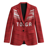 Custom Pacific Rugby Spirit Blazer Tonga Ngatu Pride Red Edition LT9 Unisex Red - Polynesian Pride