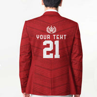 Custom Pacific Rugby Spirit Blazer Tonga Ngatu Pride Red Edition LT9 - Polynesian Pride