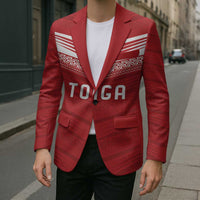 Custom Pacific Rugby Spirit Blazer Tonga Ngatu Pride Red Edition LT9 - Polynesian Pride