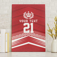 Custom Pacific Rugby Spirit Canvas Wall Art Tonga Ngatu Pride Red Edition LT9 Without Frame Red - Polynesian Pride