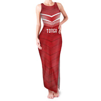 Custom Pacific Rugby Spirit Family Matching Tank Maxi Dress and Hawaiian Shirt Tonga Ngatu Pride Red Edition - Polynesian Pride