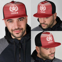 Pacific Rugby Spirit Mesh Trucker Cap Tonga Ngatu Pride Red Edition - Polynesian Pride