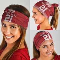Custom Pacific Rugby Spirit Neck Gaiter Tonga Ngatu Pride Red Edition LT9 - Polynesian Pride