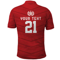 Custom Pacific Rugby Spirit Polo Shirt Tonga Ngatu Pride Red Edition LT9 - Polynesian Pride