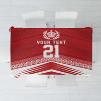 Custom Pacific Rugby Spirit Tablecloth Tonga Ngatu Pride Red Edition LT9 Red - Polynesian Pride