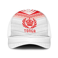 Pacific Rugby Spirit Baseball Net Cap Tonga Ngatu Pride White Edition - Polynesian Pride