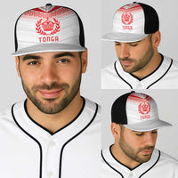 Pacific Rugby Spirit Baseball Net Cap Tonga Ngatu Pride White Edition - Polynesian Pride