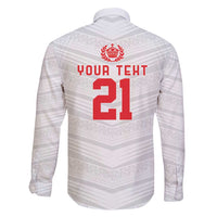 Custom Pacific Rugby Spirit Family Matching Summer Maxi Dress and Hawaiian Shirt Tonga Ngatu Pride White Edition - Polynesian Pride