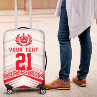 Custom Pacific Rugby Spirit Luggage Cover Tonga Ngatu Pride White Edition LT9 White - Polynesian Pride