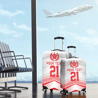 Custom Pacific Rugby Spirit Luggage Cover Tonga Ngatu Pride White Edition LT9 - Polynesian Pride